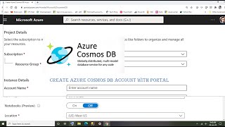 Create Cosmos DB Account With Azure Portal [upl. by Alma]