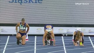 Dafne Schippers vs Ewa Swoboda vs Ajla DelPonte  Continental Tour 100m [upl. by Gibby]