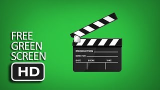 Free Green Screen  Animated Movie Clapperboard [upl. by Maddeu]