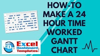 Howto make a 24 Hour Time Worked Gantt Chart in Excel [upl. by Eiten]