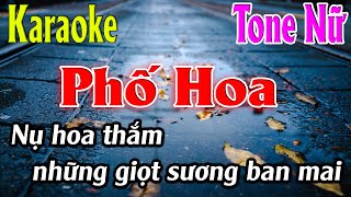 Phố Hoa Karaoke Tone Nữ Karaoke Lâm Organ  Beat Mới [upl. by Oruhtra384]