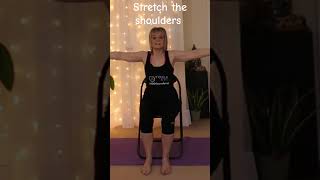 Upper body stretch  Chair Yoga chairyoga yogaetctina yogaforbeginners yogaforseniors [upl. by Gough]