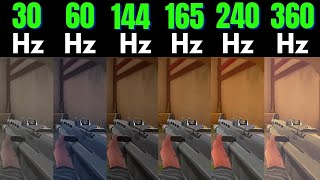 valorant 30hz vs 60hz vs 144hz vs 165hz vs 240hz vs 360hz [upl. by Anastasie233]