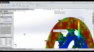 disc brake analysis in solidworks [upl. by Vanhook]