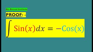 05 Proof integral sinx   cosx [upl. by Auqinihs767]