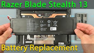 Razer Blade Stealth 13 Battery Replacement [upl. by Ille]