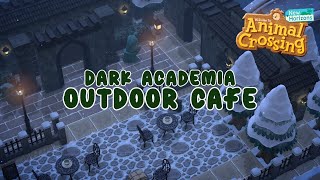 Dark Academia OUTDOOR COFFEE SHOP  Speed Build  ACNH [upl. by Iddo]