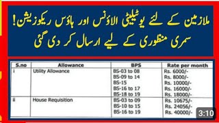 house rent medical and conveyance allowanceutility allowance for govt employees [upl. by Alleoj]