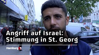 Nach Angriff auf Israel Gespaltene Stimmung auf dem Steindamm [upl. by Vick]