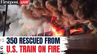 LIVE Train Catches Fire in Pennsylvania 350 Passengers Evacuated  Philadelphia  US News N18G [upl. by Aisiram]