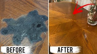 Restore the Burned Wooden Table  Before and After Restoration [upl. by Benjy753]