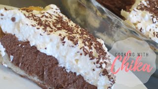 How to make Chocolate Cream Pie Recipe  French Silk Pie NO raw eggs  Episode 5 [upl. by Nnylyma]