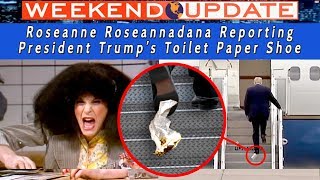 Trumps Toilet Paper Shoe  Roseanne Roseannadana Reporting [upl. by Naicul]