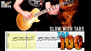 Top 100 Rock Riffs Medley  WITH GUITAR TABS [upl. by Enywad212]