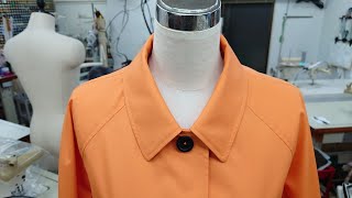 How to sew a collar on a light overcoat [upl. by Mabel]