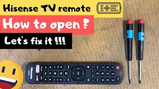 How To Open Hisense Remote [upl. by Fatma]