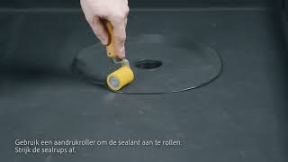 Inwerken EPDM hemelwaterafvoeronderuitloop Tips amp Tricks voor het leggen van EPDM dakbedekking [upl. by Yelsnik]