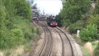 46233 Duchess of Sutherland steam engine at Droitwich [upl. by Hakceber818]