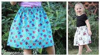 EASY Skirt How to  Simple to Sew Beginner Friendly  Whitney Sews [upl. by Oruntha]