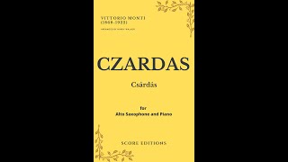 Czardas Vittorio Monti for Alto Saxophone and Piano [upl. by Milburn]