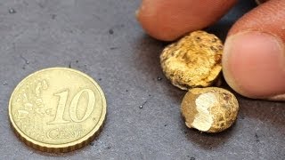 Melting a 10 cent Euro Coin Money Transformed into Nuggets Tokens [upl. by Ekard183]