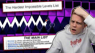 THE HARDEST IMPOSSIBLE LEVELS LIST [upl. by Ahsauqal]