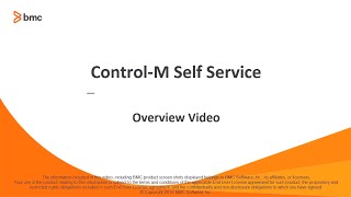 ControlM Self Service Overview [upl. by Spanos]