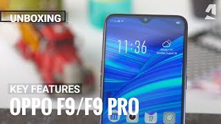 Oppo F9F9 Pro unboxing and key features [upl. by Ecinuahs]