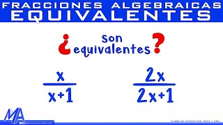 Fracciones algebraicas Equivalentes [upl. by Wynne]