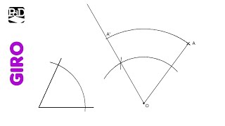 Giro en Dibujo Técnico Cómo Girar un Punto [upl. by Aleirbag]