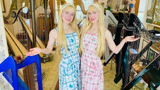 How many harps do the Harp Twins have Harp Room Tour [upl. by Richia]