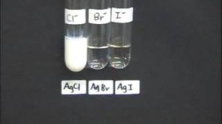 Precipitation forming AgCl AgBr AgI [upl. by Simmons]