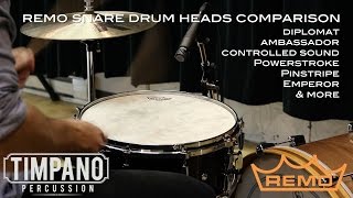 ULTIMATE Remo Snare Drum Heads Comparison  Timpano Percussion [upl. by Oretos]