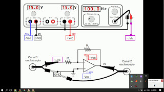 Conexiones para obtener V y V para amplificador operacional [upl. by Aryan]