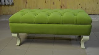 How to make CAPITONE OTTOMAN DIY [upl. by Fregger]