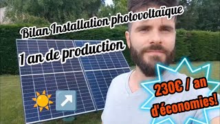 Bilan 1 an production installation photovoltaïque ☀️ [upl. by Elleon]