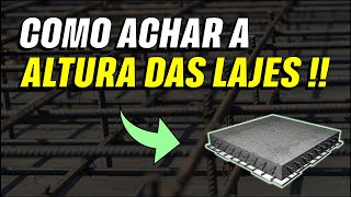 COMO CALCULAR A ALTURA DAS LAJES MAÇIÇAS  LAJE MACIÇA AULA03 [upl. by Sadowski841]