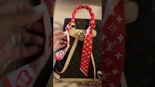 Unboxing a Montsouris MM w Monogram scarf louisvuitton backpack newgifts spoilyourself [upl. by Firmin48]