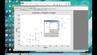 Scatterplot and Correlation in Minitab [upl. by Janicki]