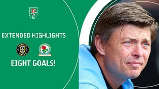 EIGHT GOALS  Harrogate Town v Blackburn Rovers Carabao Cup extended highlights [upl. by Siduhey218]