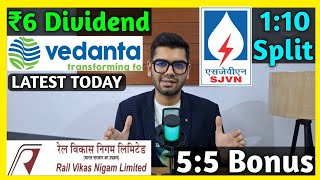 Vedanta Ltd • SJVN • RVNL • Stocks Declared High Dividend Bonus amp Split With Ex Dates [upl. by Pirzada]