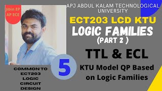 The Logic FamilyPart 2  TTL  ECL ECT203EET206 Logic Circuit DesignDigital Electronics  KTU [upl. by Lydia324]