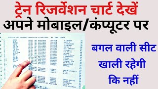 Train reservation chart kaise dekhe  Train reservation chart  How to see train reservation chart [upl. by Colfin]