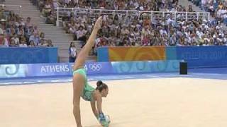 Olympic Games Athens 2004  Alina Kabaeva RUS Ball final [upl. by Rubi521]