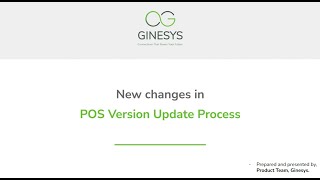 New Changes in POS Version Update Process [upl. by Ehsom]