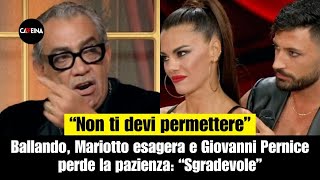 Ballando con le Stelle Mariotto esagera e Giovanni Pernice perde la pazienza [upl. by Belldas101]