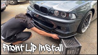 BMW E39 FRONT LIP INSTALL [upl. by Ruelle73]