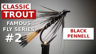 The Black Pennell Wet Fly Pattern  Trout Fly Tying for Beginners [upl. by Yreme]