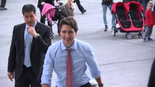 Exclusive Justin Trudeau arrives at The Peace Tower in Ottawa [upl. by Meedan]