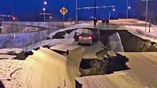 Powerful Earthquake and Aftershocks Rock Alaska [upl. by Pearse]